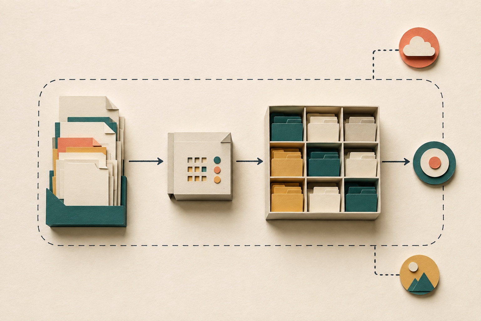 A bounded local RAG architecture connects source, retrieval and model components through explicit data paths.