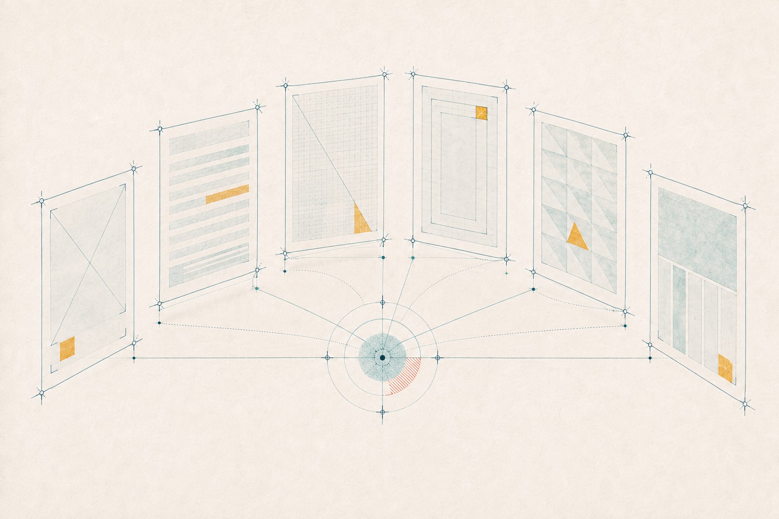Six document patterns with different signals converge on one AI workflow.